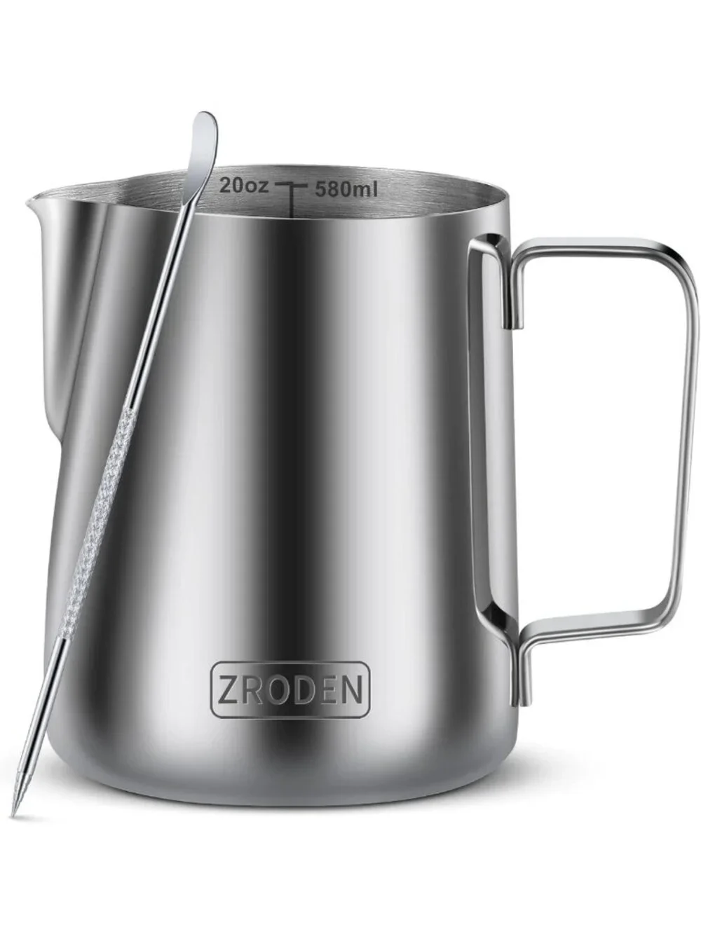 Stainless Steel Milk Frothing Pitcher 20oz - Barista Tool for Cappuccino & Latte